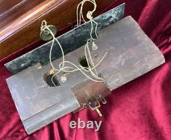 Nice Antique English 8 Day Silvered Brass Grandfather Clock Movement