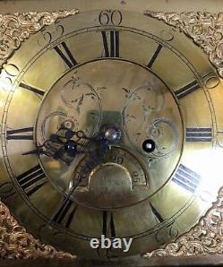 Oak Cased Eight Day Brass Faced Georgian Longcase Clock Addison Thirsk 1780
