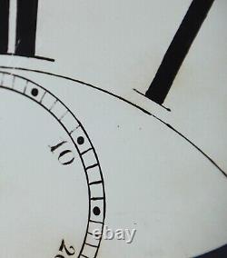 Original vintage late 18th century Grandfather/Longcase iron clock dial. British