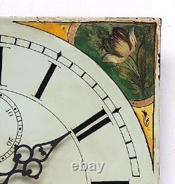Original vintage late 18th century Grandfather/Longcase iron clock dial. British