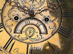 Own Evans, LlanerchymeddLONGCASE GRANDFATHER CLOCK DIAL+movent 12inch