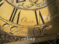 Own Evans, LlanerchymeddLONGCASE GRANDFATHER CLOCK DIAL+movent 12inch