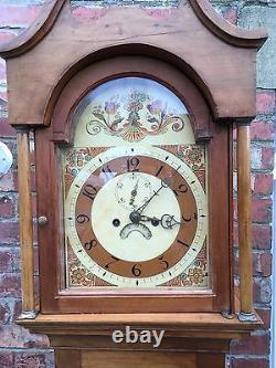 Pine grandfather clock reduced£495
