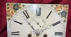 Quality Antique 8 Day Grandfather Clock Movement & Dial