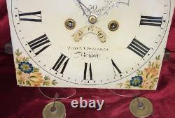 Quality Antique 8 Day Grandfather Clock Movement & Dial