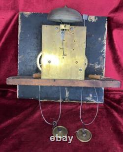 Quality Antique 8 Day Grandfather Clock Movement & Dial