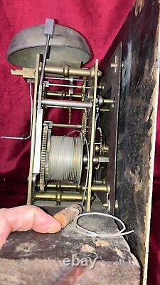 Quality Antique 8 Day Grandfather Clock Movement & Dial