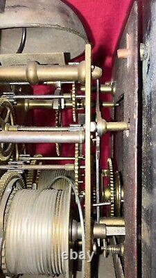 Quality Antique 8 Day Grandfather Clock Movement & Dial