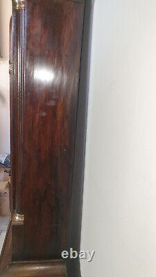 Quality Mahogany longcase (case only) 12 inch square dial mask