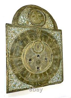 RARE Antique GABRIEL SMITH NAMPWICH NANTWICH Longcase Grandfather Clock Dial