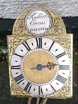 ROBrt EVENS HALSTEAD HOODED WALL CLOCK WITH A 10 X 7 INCH BRASS DIAL