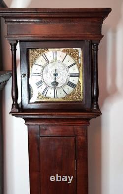 Rare Early 1700 10 Inch 30 Hour Pebworth Worcestershire Antique Longcase Clock