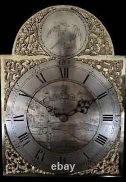 Rare Longcase Clock Movement Inner Calendar Thomas Clark Stephen Fox 11 Inch