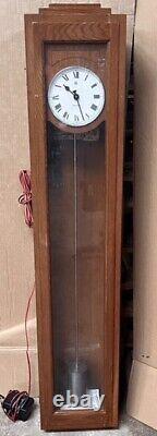 Rare Vintage Chronomatic TR Telephone Rentals Master Clock Electric oak 1930s