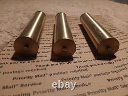 SET OF 3 GRANDFATHER CLOCK WEIGHTS VINTAGE OLD PARTS In Brass Shell