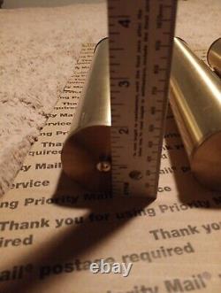 SET OF 3 GRANDFATHER CLOCK WEIGHTS VINTAGE OLD PARTS In Brass Shell