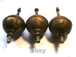 Set Of 3 Longcase Grandfather Clock Grass Finials