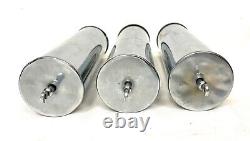 Set of 3 Art Deco Chrome Plated Longcase Grandfather Clock Weights