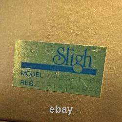 Sligh Mantle Brass Glass Clock Model 0425-1-BR MCM Vintage Desk