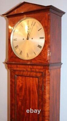 Small Mahogany Jewelled Regulator Longcase Clock