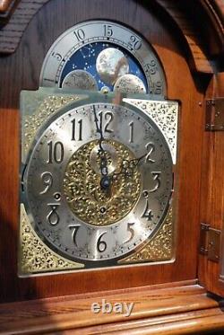 Stunning Musical Triple Chime Moonphase Longcase Grandfather Clock Howard Miller