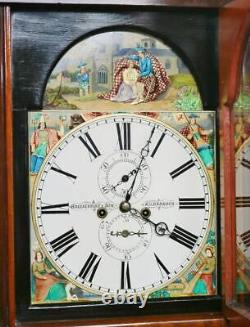 Superb Antique Scottish Breckenridge & Son 8 Day Oak Grandfather Longcase Clock