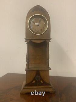Superb Original Antique French Arched Top Miniature Grandfather Clock