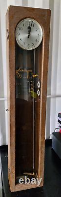 Synchronome Grandfather Wall Clock Vintage DC powered Pendulum 7 face 1955