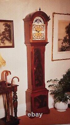 The Grosvenor reproduction Longcase Grandfather Clock, triple chime cable drive