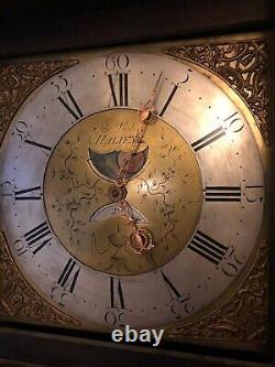 Thomas Lister Halifax Longcase Grandfather Clock Brass Dial Circa 1760 Oak Cased