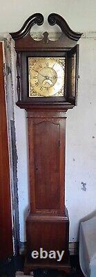 Thomas Mawkes Chesterfield, Oak Longcase Clock Brass Dial 30Hour