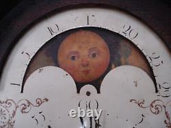 Thomas Pearson Berwick Late 18th C Oak Painted Dial Longcase Clock Moonphase