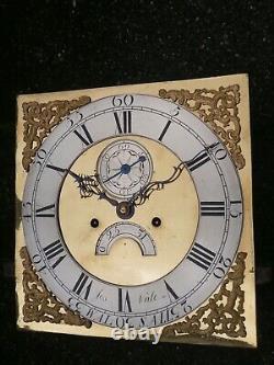 Thos. Vale, WALSALL DAY 1750 LONGCASE CLOCK DIAL+move 12inch