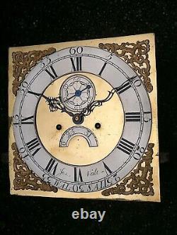 Thos. Vale, WALSALL DAY 1750 LONGCASE CLOCK DIAL+move 12inch