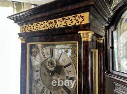 Tortoiseshell Lacquered Longcase clock Matthew Vauloue London 1695