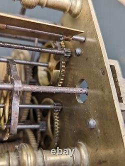 Unusual 5 Posted 8 Day Longcase Clock Mvt And Bell. Late 17C. Bushed And Working