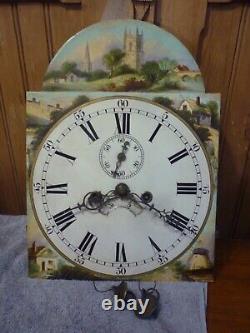 Very Pretty Signed Antique 8 Day Longcase Dial And Movement 12ins By 16.5ins