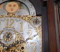 Victorian Grandfather Clock 1880 Carved Oak Longcase Whittington