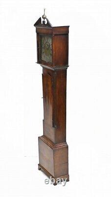 Victorian Grandfather Clock Longcase Mahogany Time Chime 1840