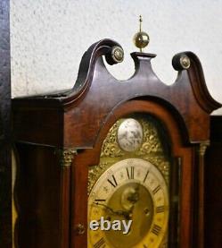 Victorian Grandfather Clock Mahogany Longcase