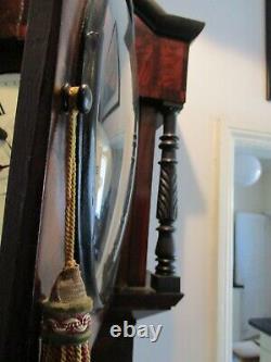 Victorian Mahogany Long Case Grand Father Clock, (by Brindley) Working & Loud