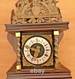 Vintage Dutch Pendulum Clock Nu Elck Syn Sin Rich Man's Clock
