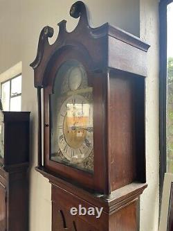 Vintage Mahogany Tempus Fugit Grandfather Clock