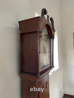 Vintage Mahogany Tempus Fugit Grandfather Clock
