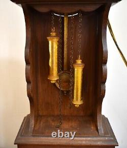 Vintage Spartus Grandfather Clock Swinging Pendulum 23.5 Model H5481 Working