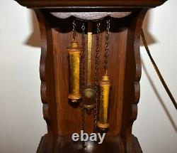 Vintage Spartus Grandfather Clock Swinging Pendulum 23.5 Model H5481 Working