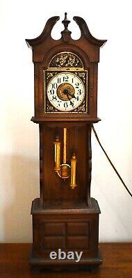 Vintage Spartus Grandfather Clock Swinging Pendulum 23.5 Model H5481 Working