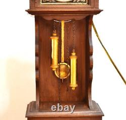 Vintage Spartus Grandfather Clock Swinging Pendulum 23.5 Model H5481 Working