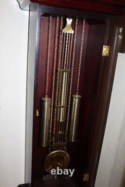 Vintage Tempus Fujit Highlands Grandfather Clock 73 Swinging Pendulum, Chiming