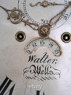 WALTER OF WELLS 13x18 8day LONGCASE GRANDFATHER CLOCK DIAL+move